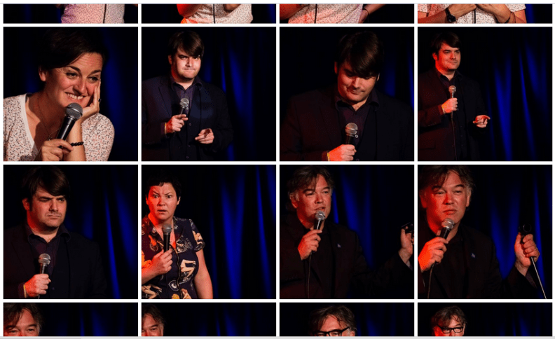 Photos from Charity Chuckle 8 July 2014 by Ed More of Zoe Lyons, Julie Jepson, Jim Holland and Stewart Lee