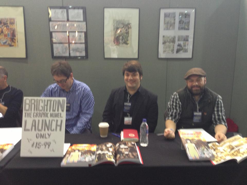 sitting at comic con